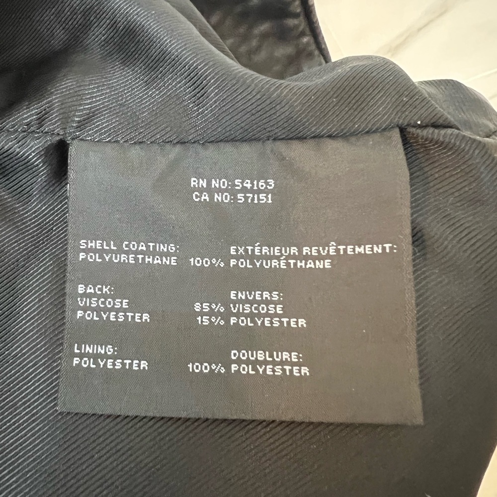 Marc New York Black Faux  Leather Moto Vest w/ Rose Gold Accents, Size L - Picture 7 of 8